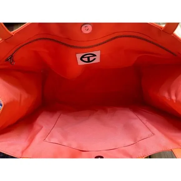 Telfar Large Orange Shopping Tote Bag NEW NWT - Picture 5 of 8